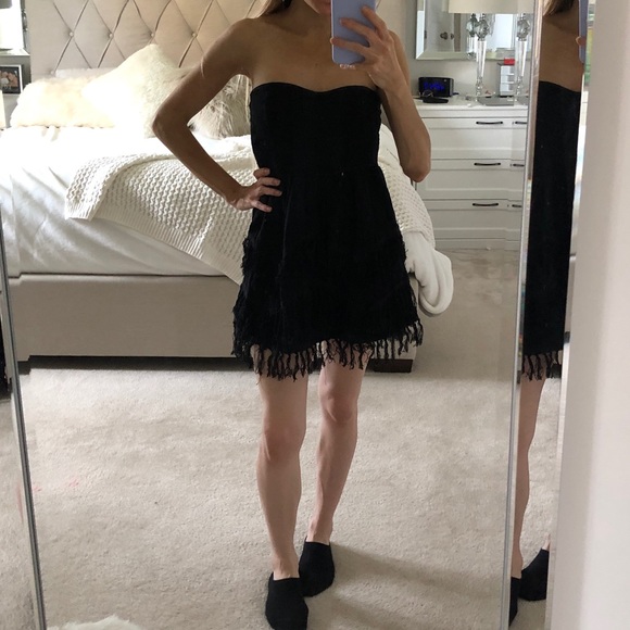 Billabong Black Fringe Tube Dress - Picture 5 of 6